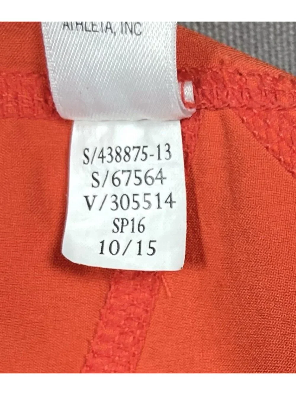 Athleta Ready To Go Orange Athletic Mid Rise Shorts Inseam 3.5